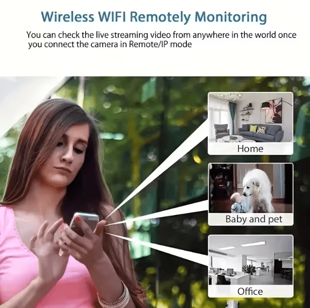 Mini Wireless Smart Security Camera – Night Vision Motion Detection CCTV with Remote App Monitoring