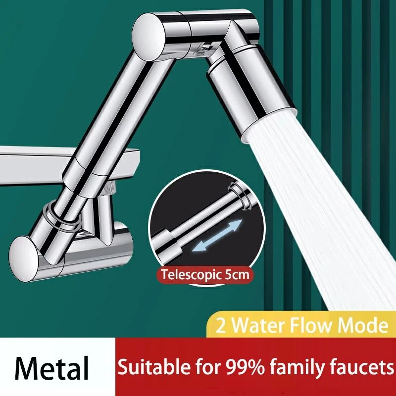 1440° Swivel Robotic Arm Faucet Aerator – Retractable Universal Sink Extender