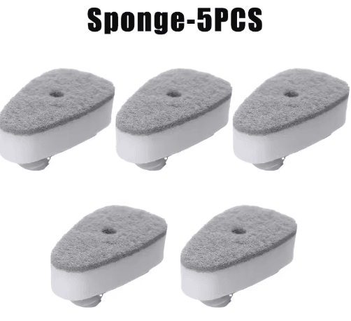 No Scratch Dishwand Set Soap Dispensing Dishwashing Brush Sponge Cleaner