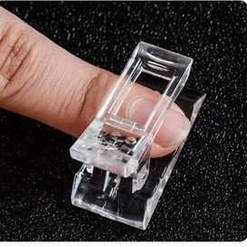 Quick Nail Tips Clip for Poly Builder Gel, DIY Extension Clamp Clips for Easy Nail Art