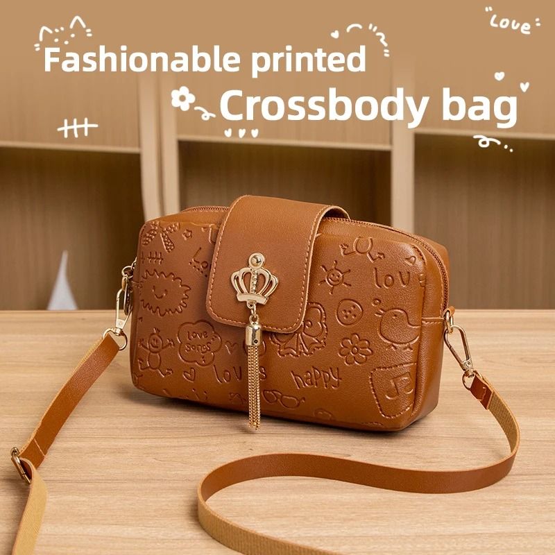 Fashionable Printed Camera Bag and Sweet Crossbody Phone Purse
