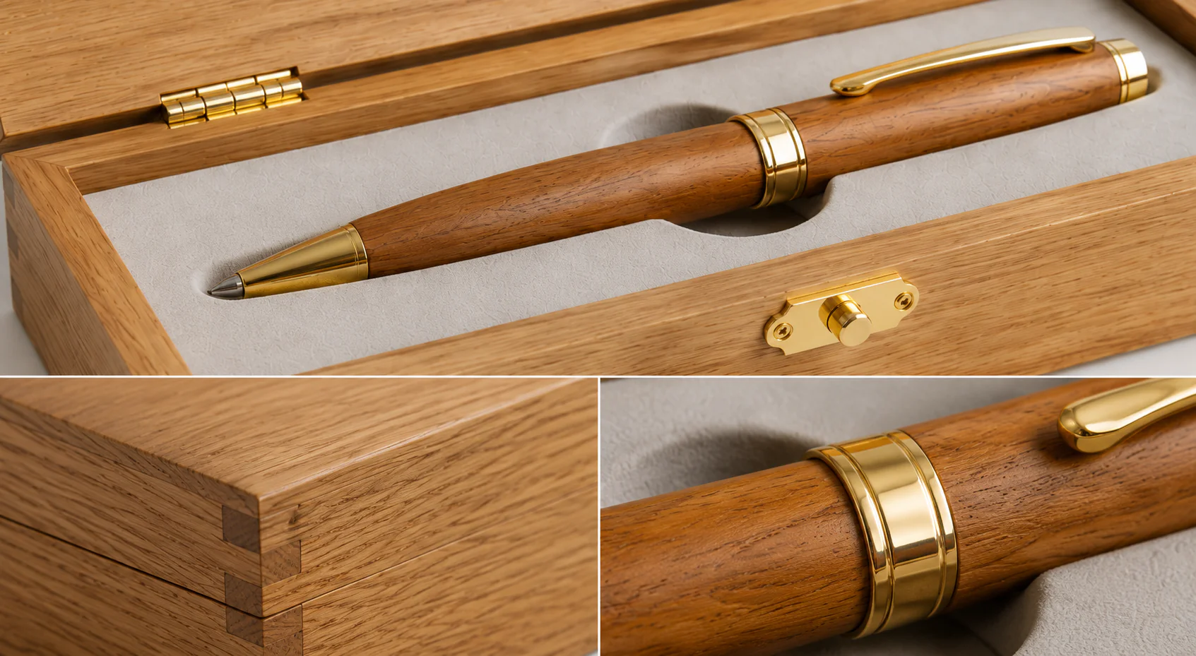 Luxury Wooden Pen Gift Set with Engraved Presentation Box