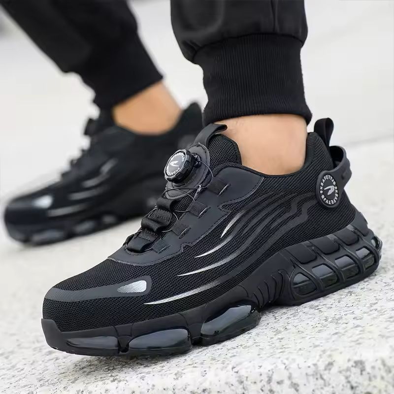 Men's Rotating Button Safety Shoes with Steel Toe Protection