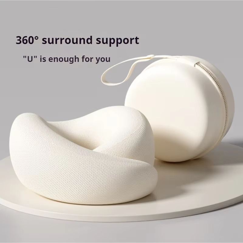 Memory Foam Neck Support Pillow – Soft Head Cushion with Ergonomic Support for Travel, Camping & Daily Comfort