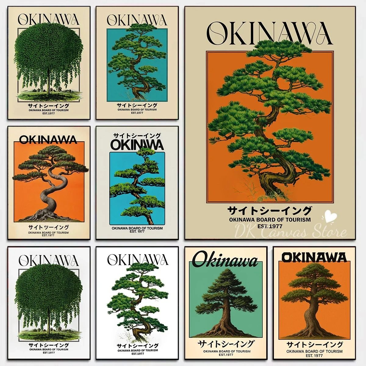 Okinawan Narrative Canvas – High-Definition Japandi Architectural Art