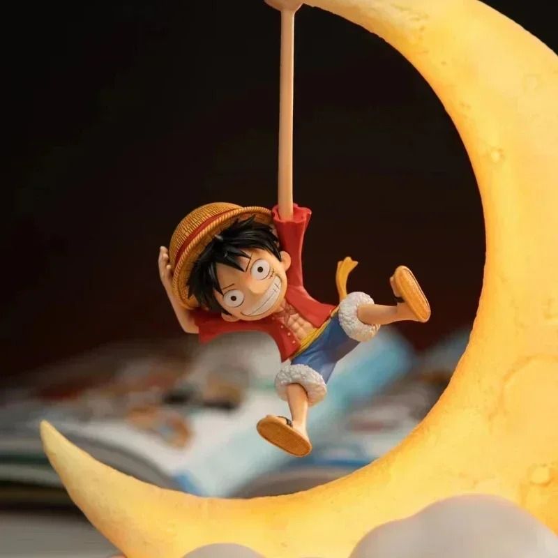 One Piece Luffy Night Light Magnetic Control Moon Lamp