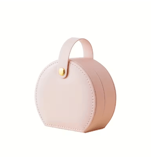 Semicircle Portable Jewelry Box – Mini Travel Jewelry Case Organizer