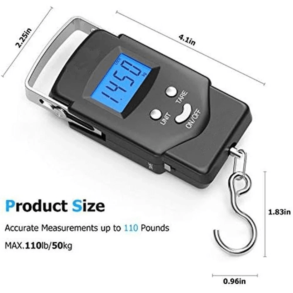 Portable Digital Fishing and Luggage Scale LCD Hanging Hook Weight Scale