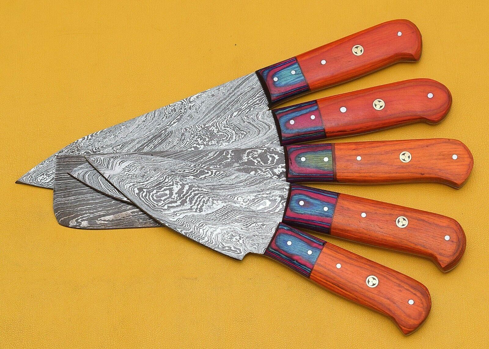 Exclusive Handmade Damascus Kitchen Knives Set of 5