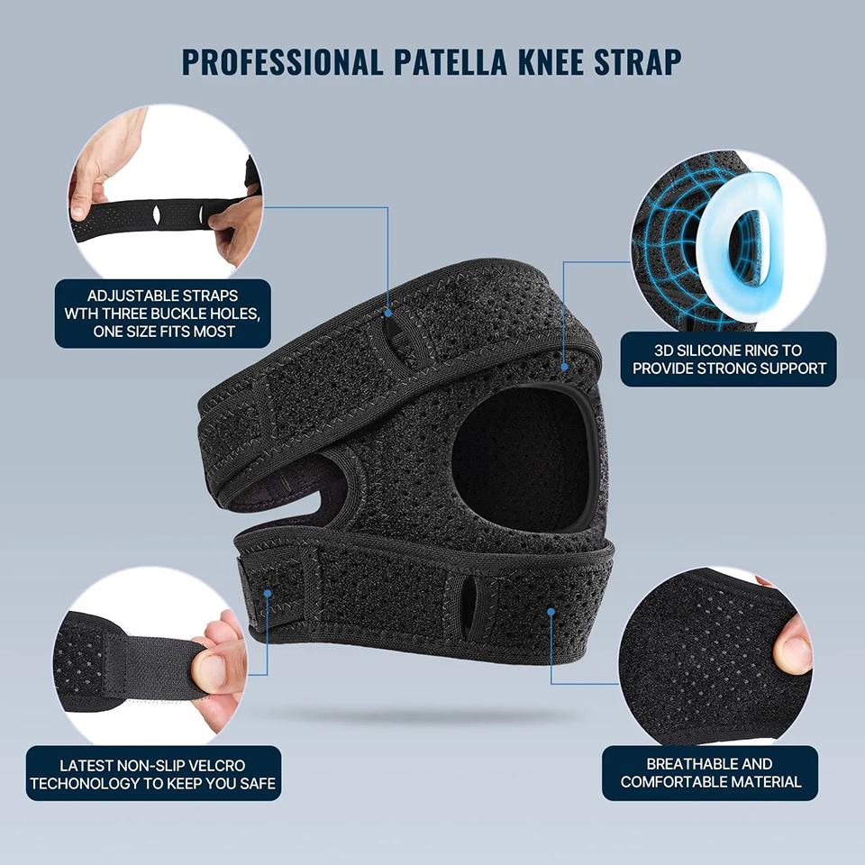 Knee Compression Sleeve, Patella Knee Brace for Arthritis Pain and Workout Support