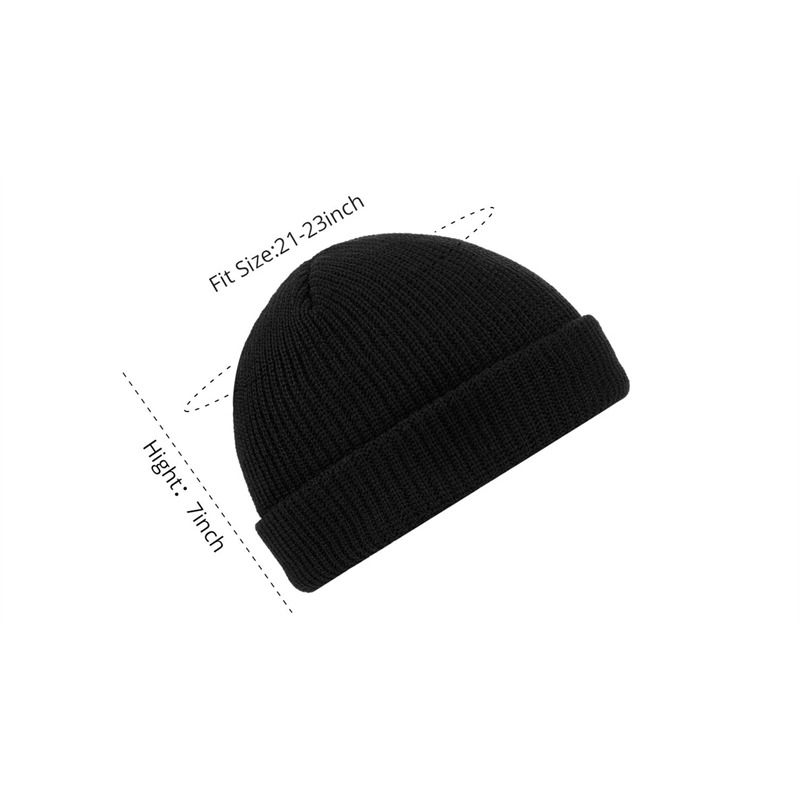 Knit Beanie Hat Acrylic Winter Hats, Beanie Hats for Men Women, Soft Warm Unisex Cuffed Beanie for Women Men
