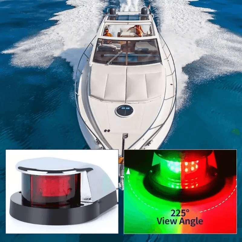 Waterproof Boat Navigation Light LED Red Green Bow Marine Pontoon Lamp