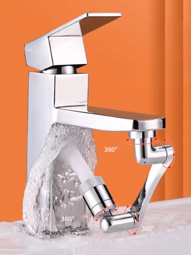 Stainless Steel 1440 Degree Swivel Robotic Arm Faucet Extender