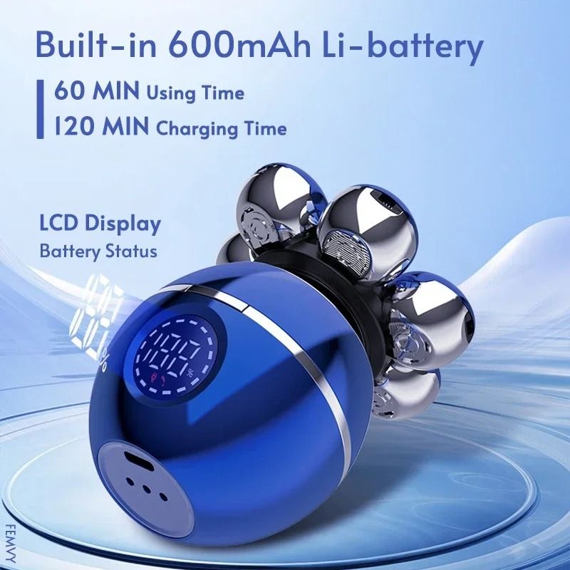 Newest 5 in 1 Electric Shaver 7D Floating Cutter Head Bald Hair Clipper with Wireless Charging