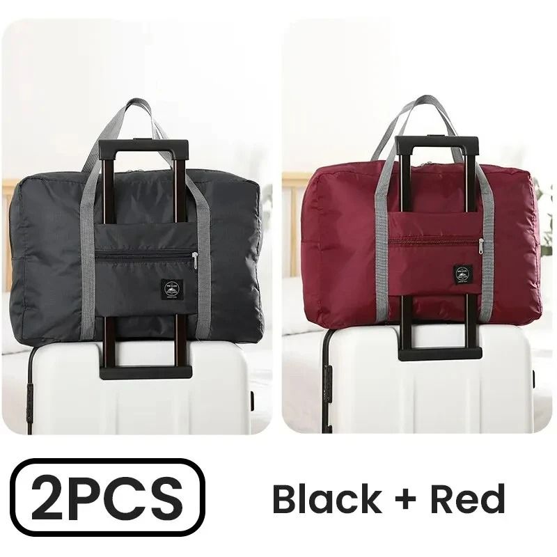 Foldable Travel Duffel Bag 2 Pack Carry On and Weekender Bag