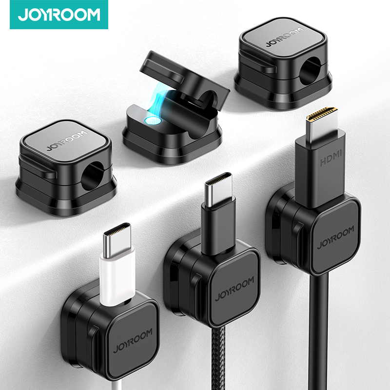 Smooth Magnetic Cable Clips, Adjustable Cord Holder for Desk Wire Management, Cable Organizer Keeper