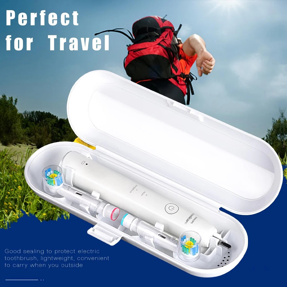 Electric Toothbrush Case Portable Toothbrush Storage Case Travel Protective Cover Dust Proof Snap On Design Storage Tool