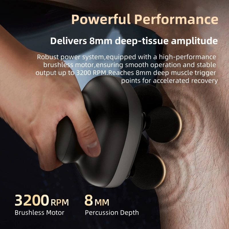 Electric 4-Heads Fascia Gun, Professional Deep Tissue Body Massager for Myofascial Release, Portable Muscle Massager