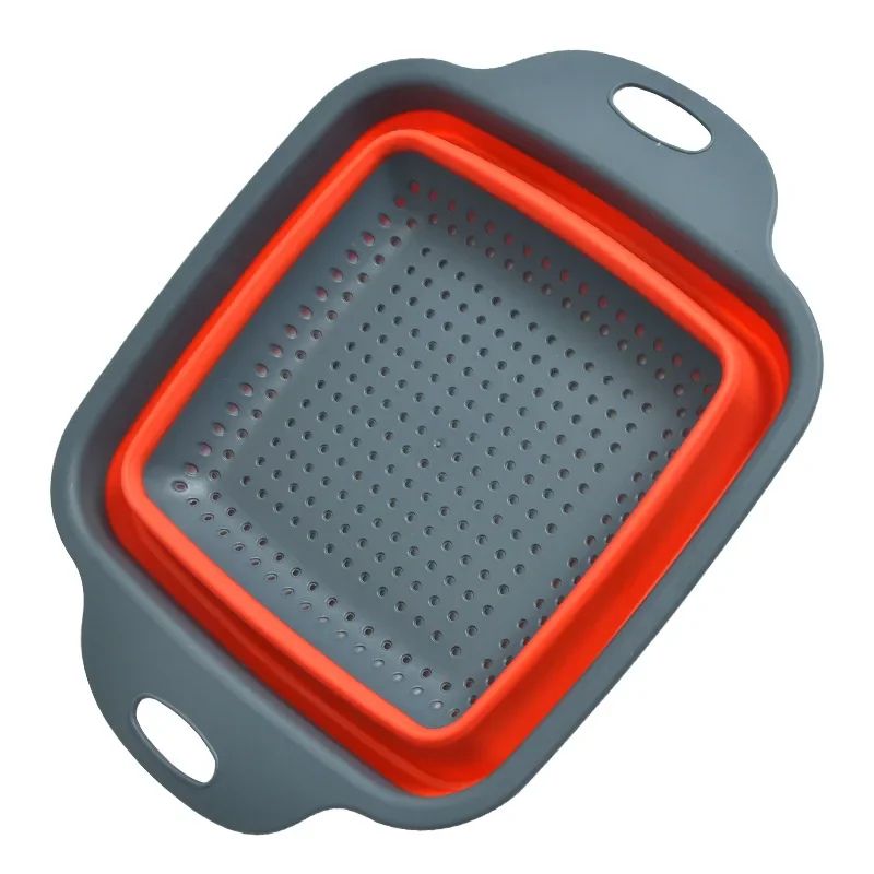 Foldable Silicone Drain Basket – Collapsible Fruit & Vegetable Washing Colander