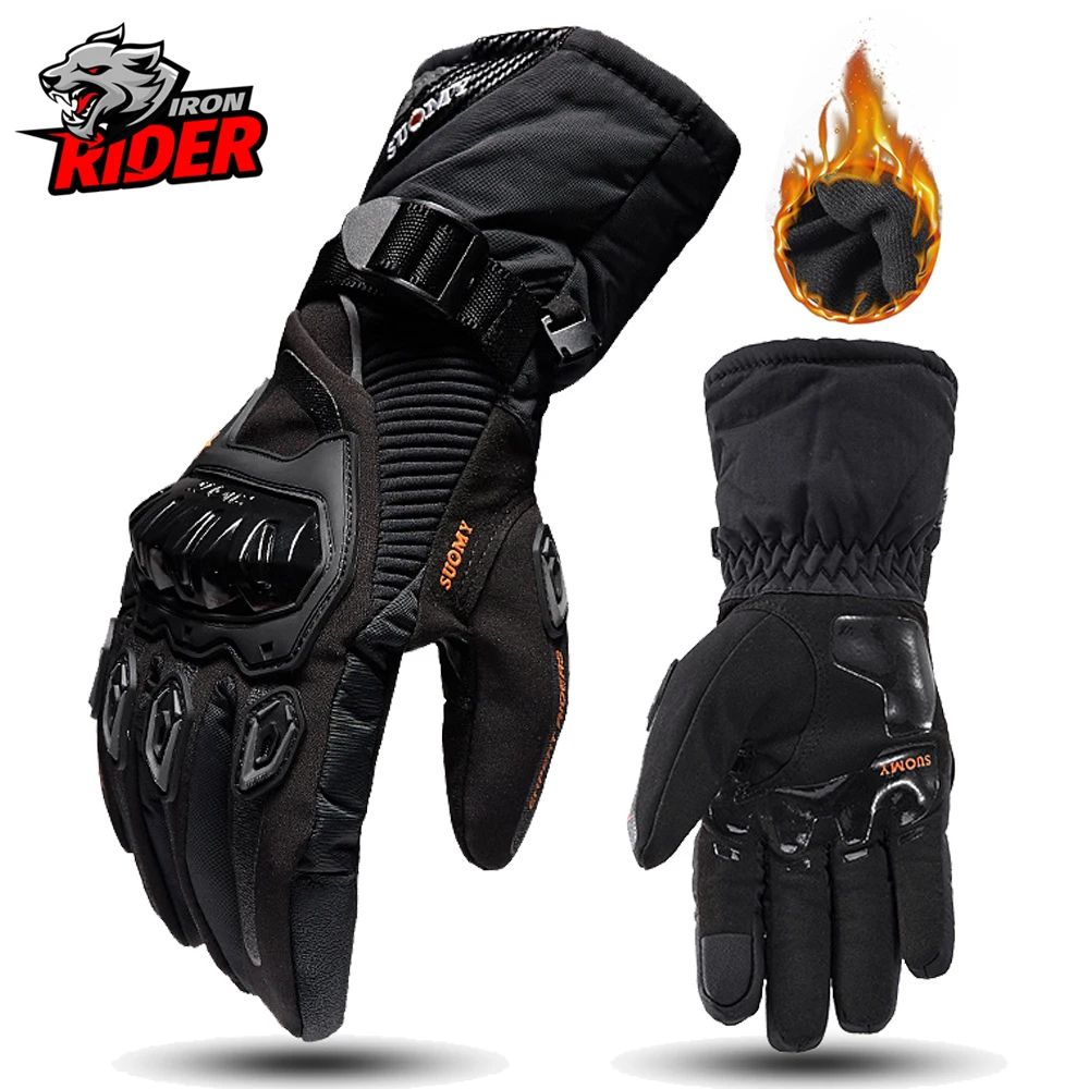Motorcycle Windproof Waterproof Riding Gloves with Touchscreen Functionality