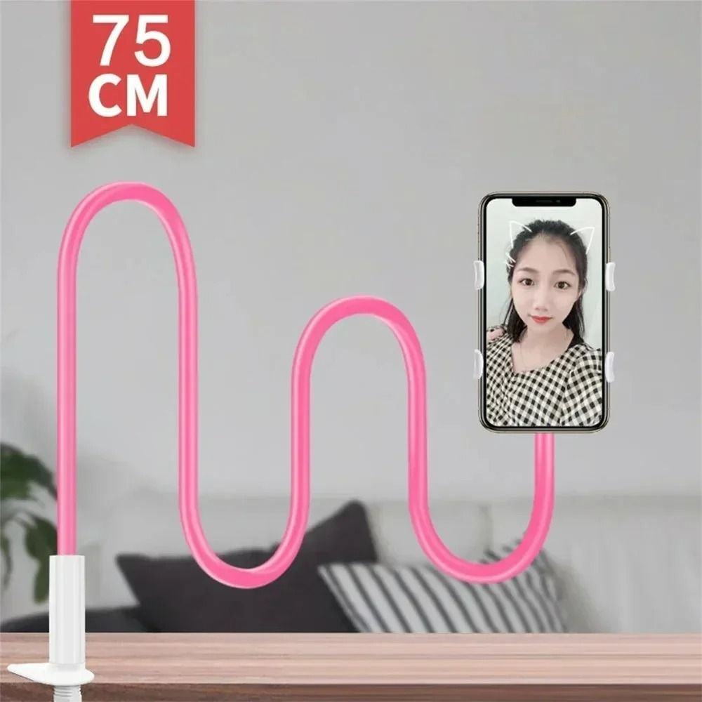 Lazy Gooseneck Long Arm Phone Holder – 360° Flexible Bedside & Desktop Mount