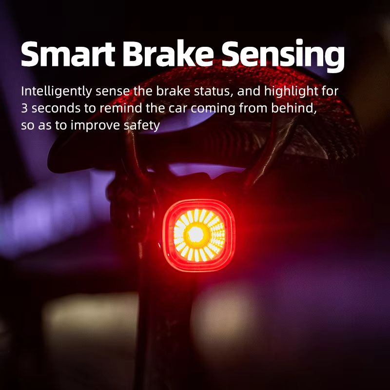 XOSS XR01 Smart Tail Light – Auto Brake Sensing Waterproof USB Rechargeable Bicycle Rear Light