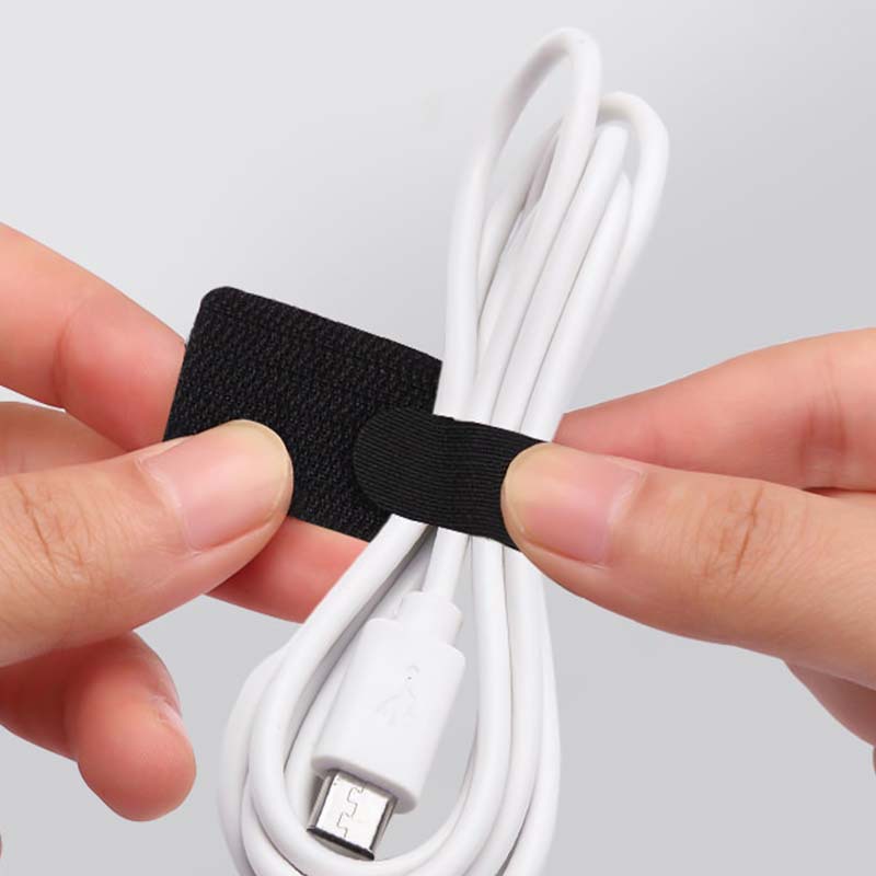 Self-Adhesive Cord Rope Holder, Reusable Cable Ties, Adjustable Cord Organizer Straps for Office