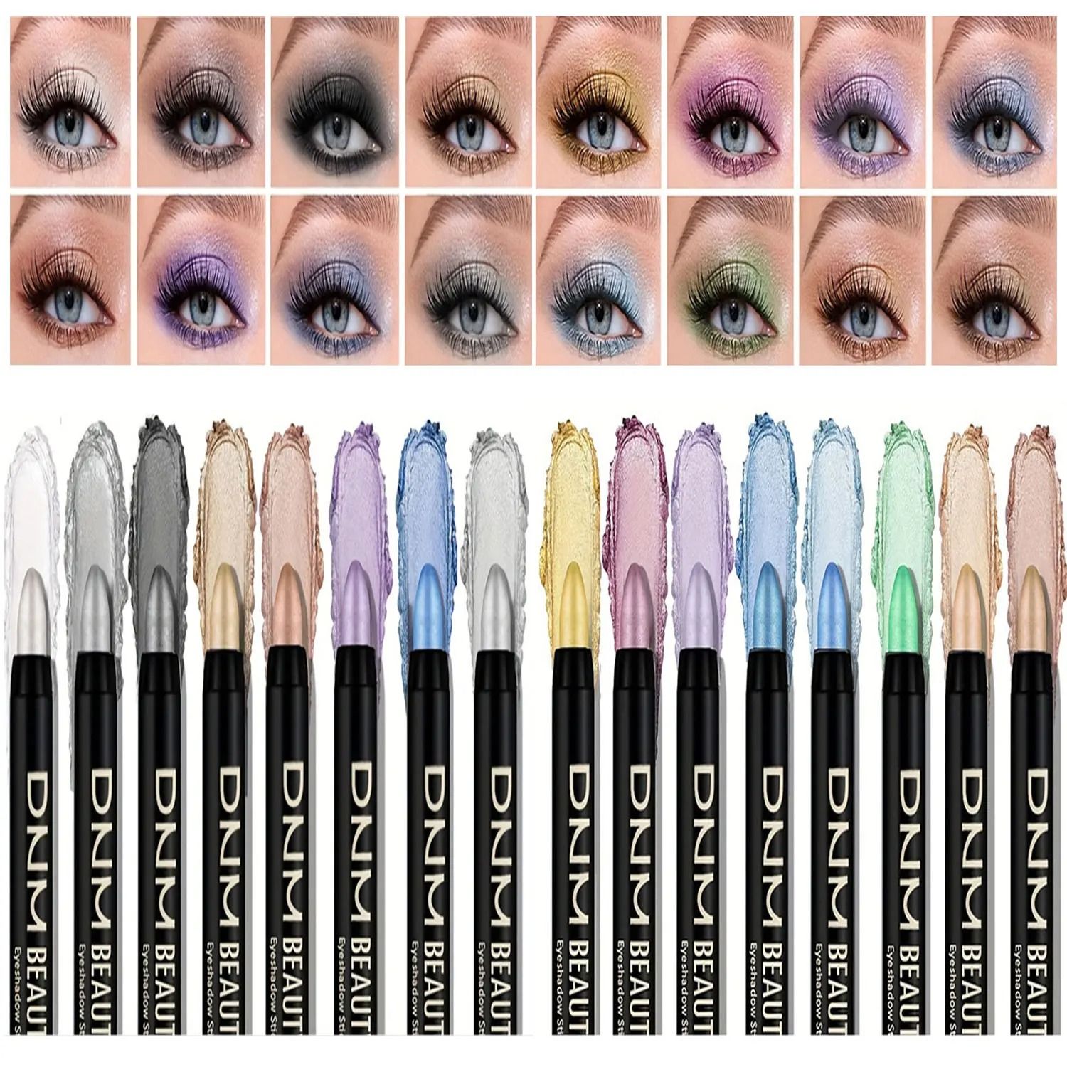 16 Color Pearlescent Waterproof Eyeliner Set