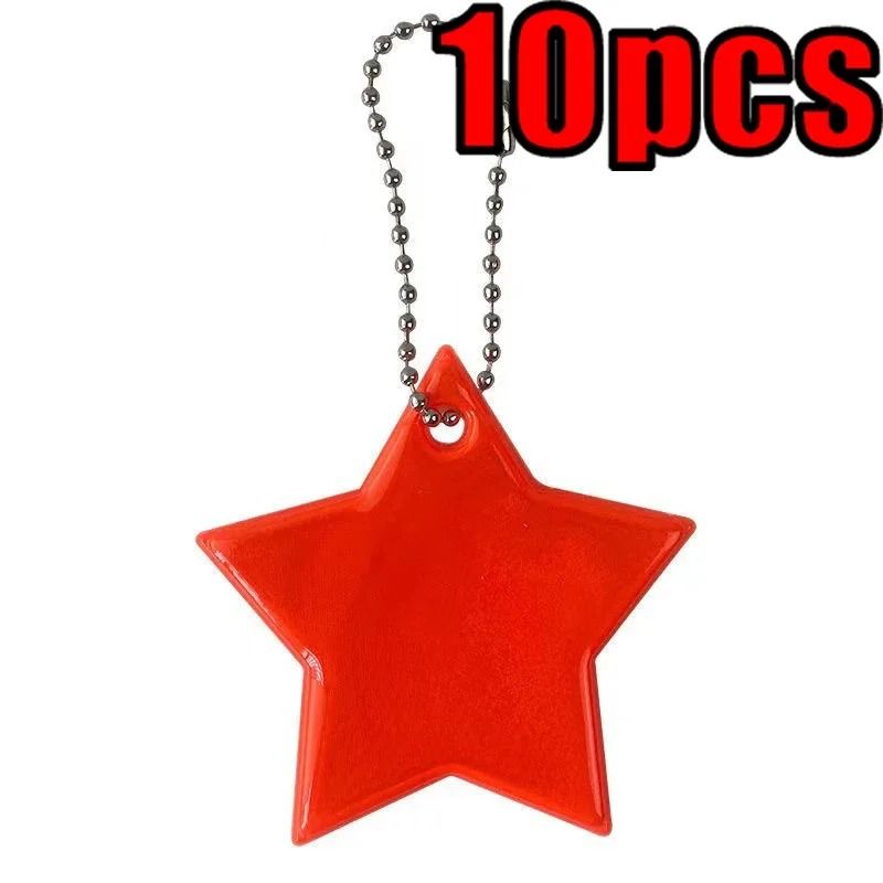 Star Shaped Safety Reflective Keychain Pendant for Kids Bags and Wheelchairs