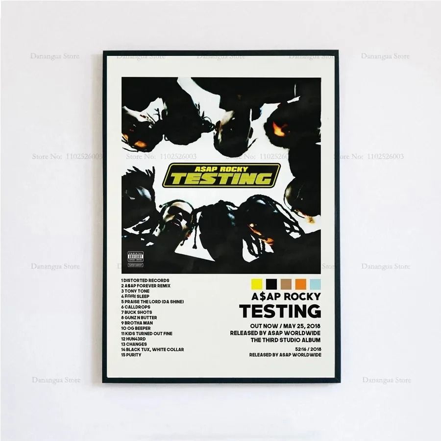 ASAP Rocky Poster Hip Hop Album Cover Wall Art Music Poster Print