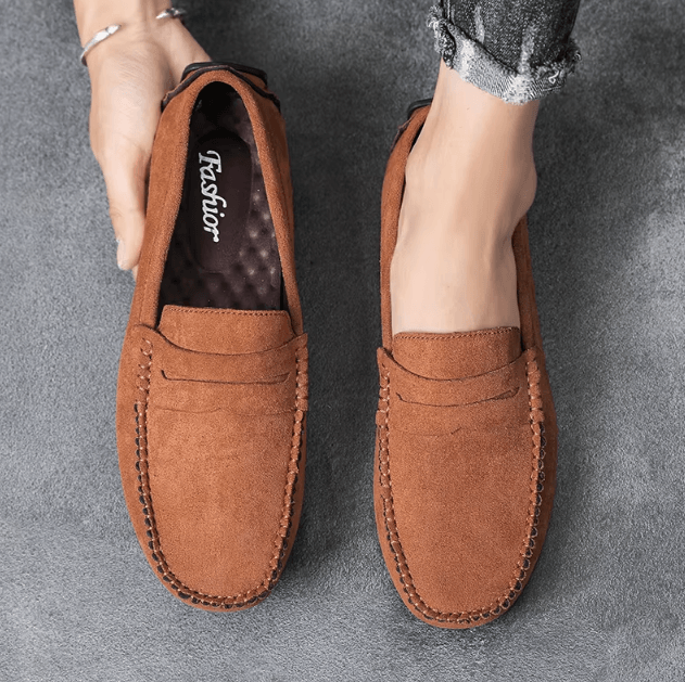 UrbanEase Mens Suede Casual Loafers Breathable Slip On Driving Boat Shoes
