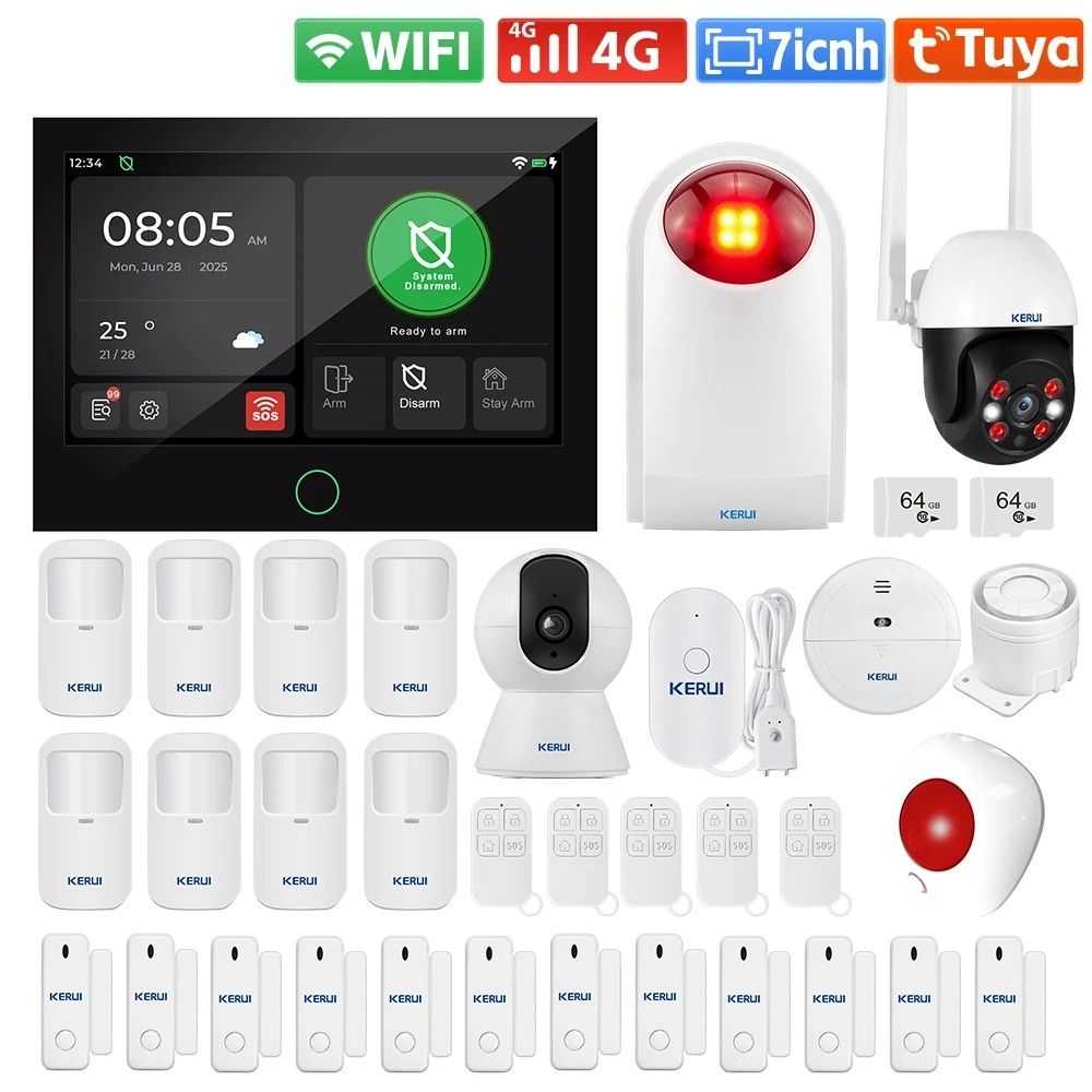 7-Inch HD Touchscreen Smart Security Hub - 4G WiFi Home Command Center