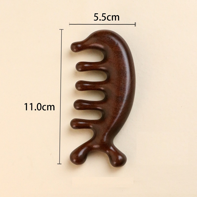 Wooden Massage Comb, Wood Massager, Scalp Head Oil Massager, Scalp Hair Comb