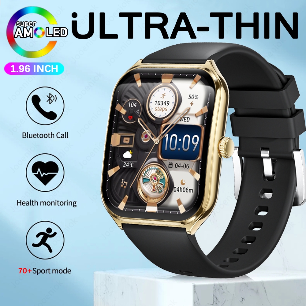 Ultra Thin Smart Watch Men Screen Waterproof Call Always Show Time Heart Rate Monitor