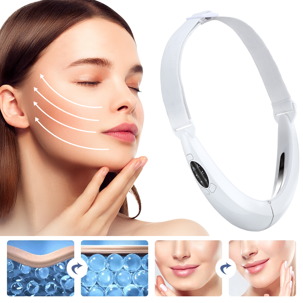 Face Slimming Massager 5 Modes, EMS V Shape Lift Belt, Vibration Face Lift Tighten Device, Skin Care Lifting Tool