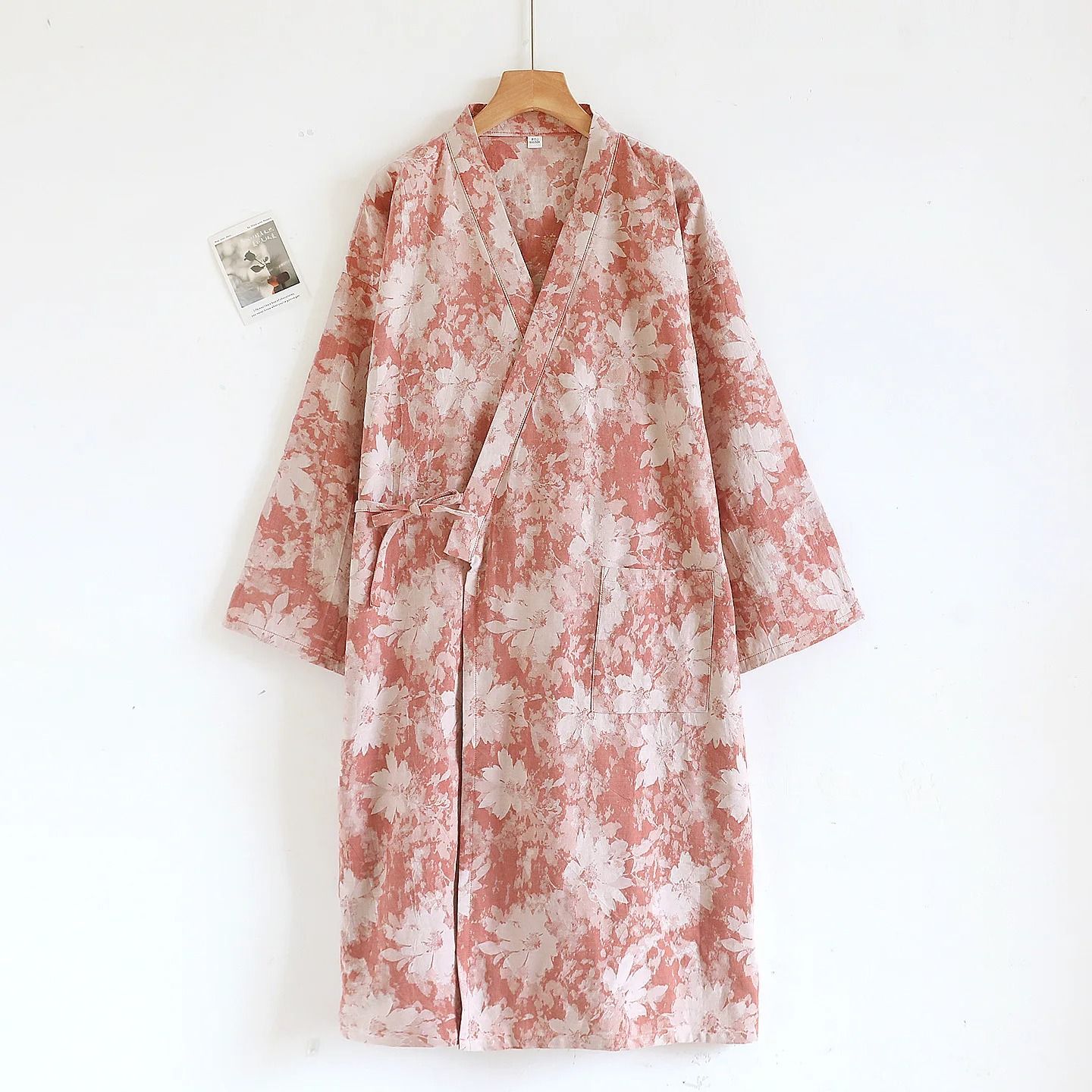 Women's Retro Jacquard Cotton Robe | Premium Kimono Cardigan & Breathable Loungewear System