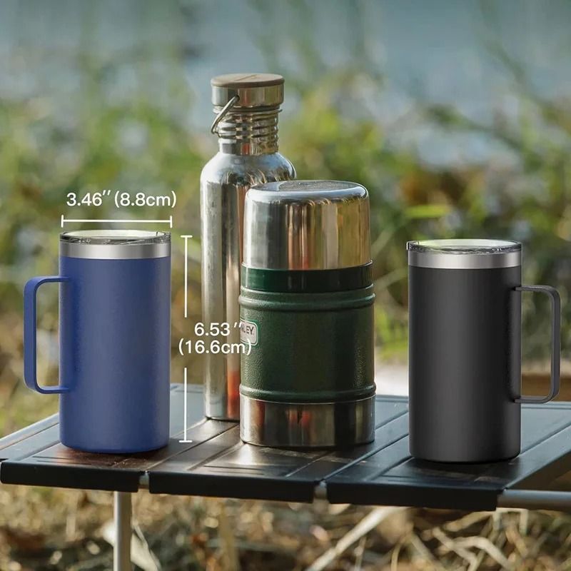 680ml Stainless Steel Coffee Thermos Mug Leak-Proof Travel Thermal Vacuum Flask Insulated Cup Water Bottle