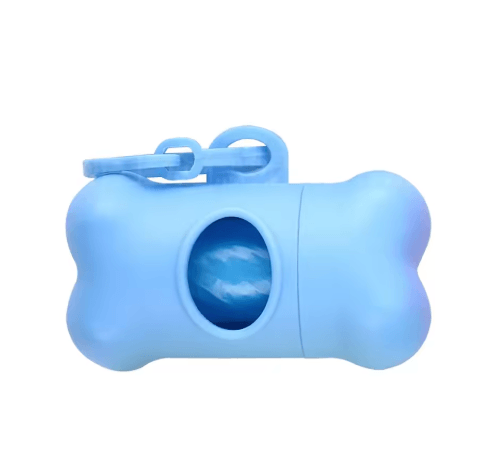 Bone-Shaped Dog Poop Bag Dispenser – Portable Pet Waste Bag Holder with Clip