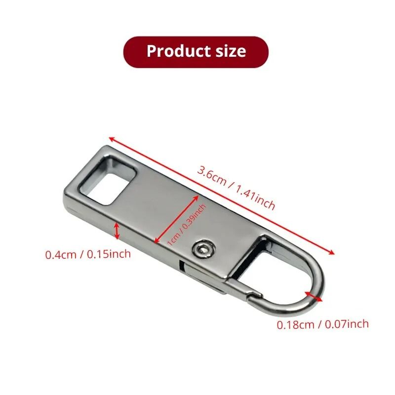 4-Piece Detachable Universal Zipper Pull Replacement Set