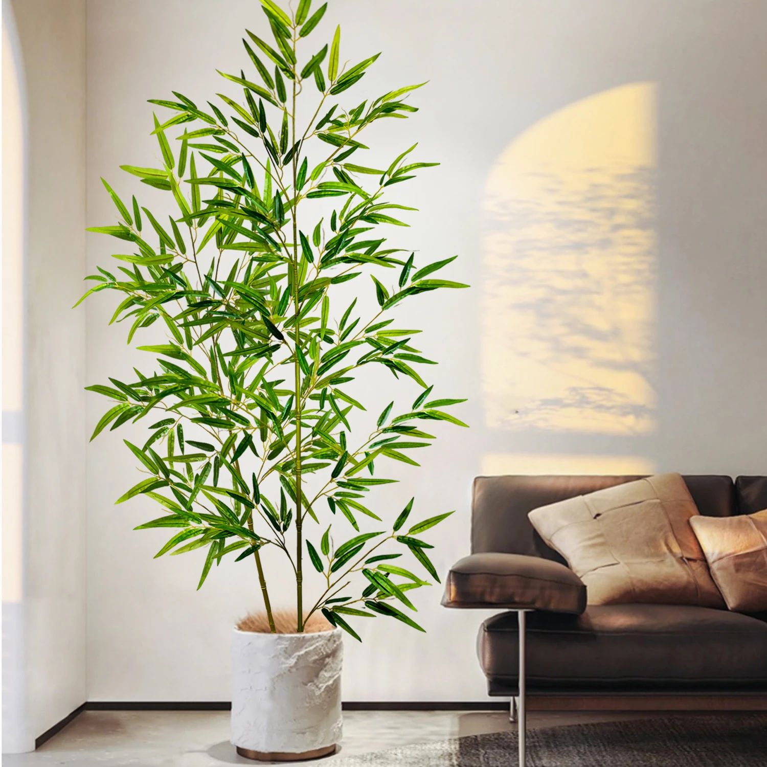 Artificial Bamboo Leaf Branch – Tall Faux Greenery for Home & Office Decor