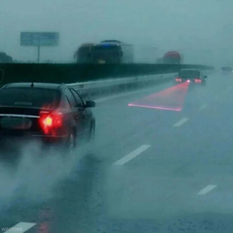 Laser LED Rear Fog Light Anti Collision Brake Warning Tail Light