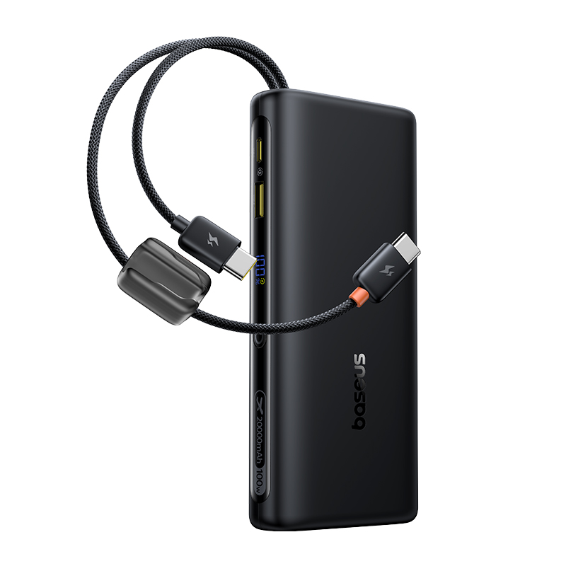 Fast Charging Power Bank with Built In USB C Cables & Digital Display