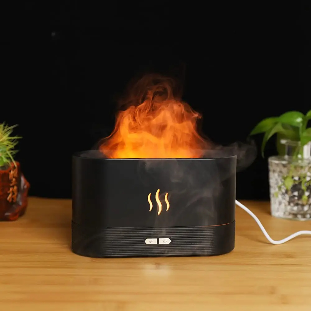 HumidiFire Aromatherapy Flam Ultrasonic Diffuser, Transform Your Space with Soothing Scents