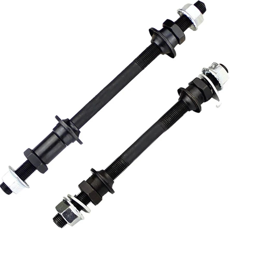 150mm/180mm Mountain Bike Axle Solid Steel Wheel Hub Axle Replacement (Front or Rear)