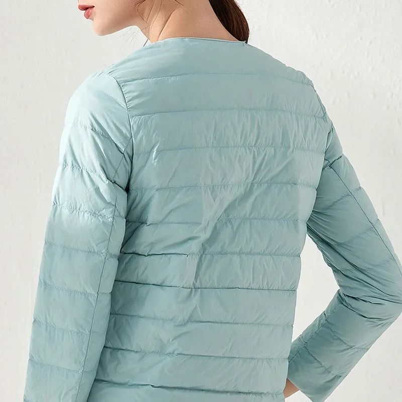 Womens Ultralight Collarless Puffer Jacket