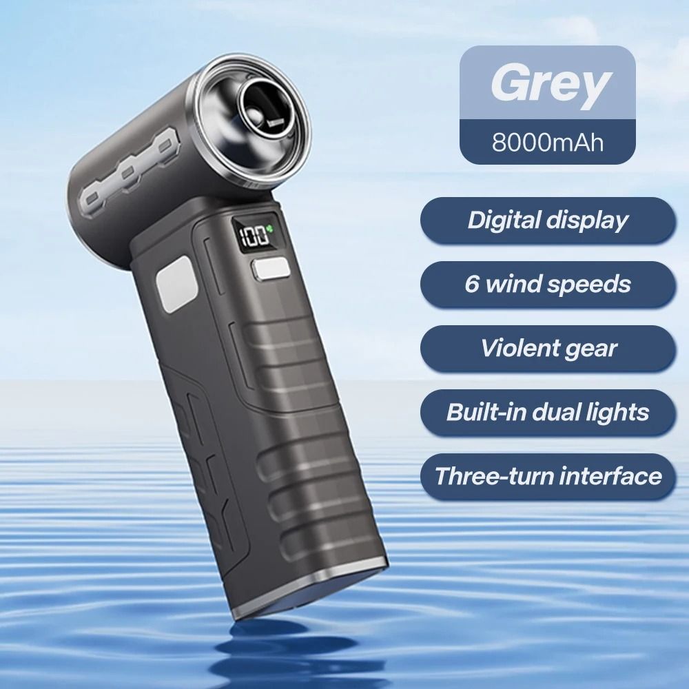 TurboJet Rechargeable Air Blower for Dust Cleaning with 3 Nozzles