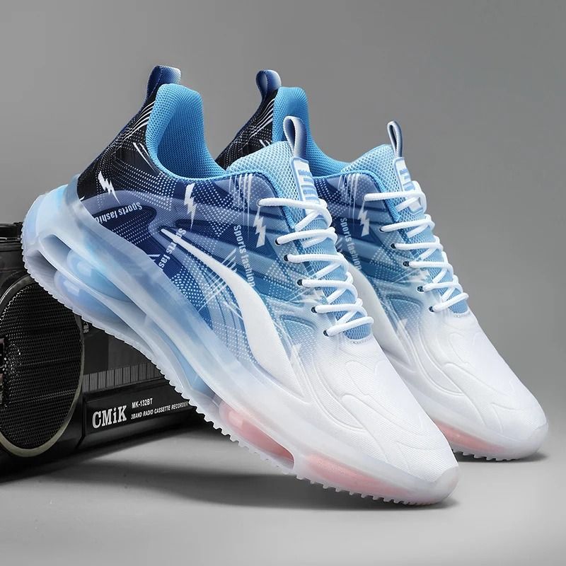 Mens Air Cushion Basketball Shoes Breathable Non Slip Shock Absorbing Outdoor Sports Sneakers