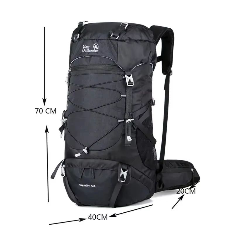 RuggedTrail 50L Waterproof Hiking and Camping Backpack