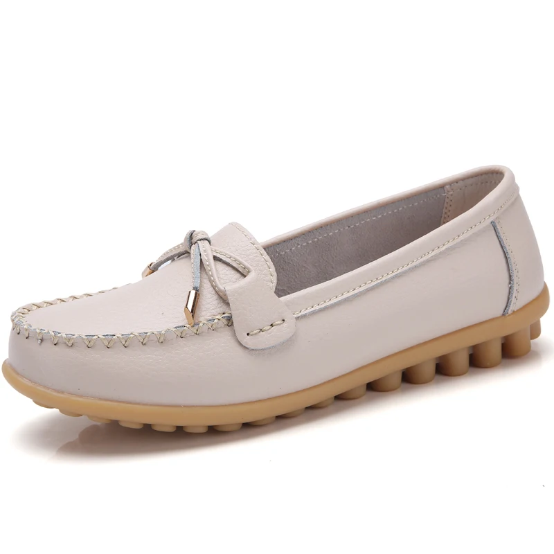 Genuine Leather New Woman Flats Shoes Ballet Flat Sneakers Soft Moccasins Ladies Boat Ballerina Espadrilles Creepers