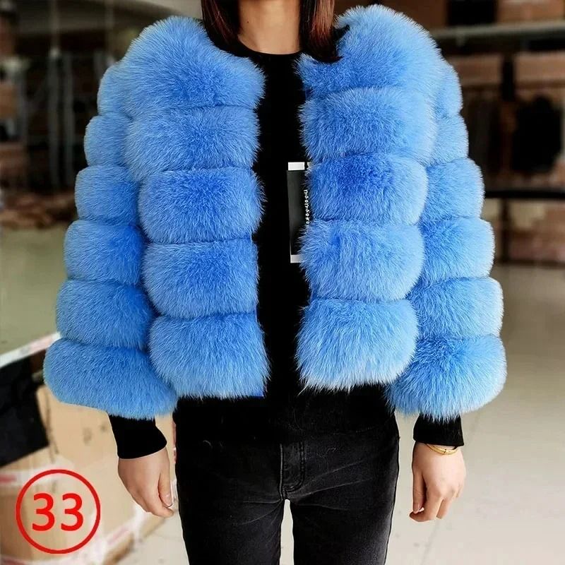 2024 Luxury Faux Raccoon Fur Coat | Premium Fluffy Winter Jacket & Thick Warm Furry Outerwear System